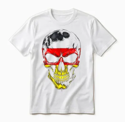 Totenköpfe Deutschland Flagge Halloween Herren Damen Unisex T-Shirt - White