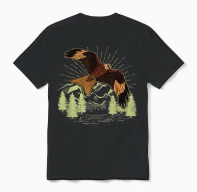 Rotmilan Greifvogel Vogel Biologe Ornithologe Vogelmotiv Unisex T-Shirt - Black