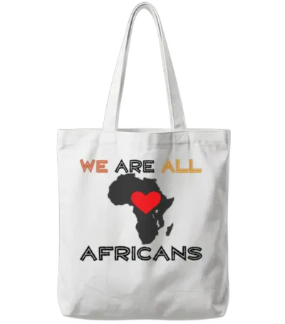 We Are All Africans Tote Bags - White