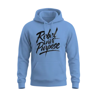 Rebel with Purpose Unisex Hoodie - Carolina Blue