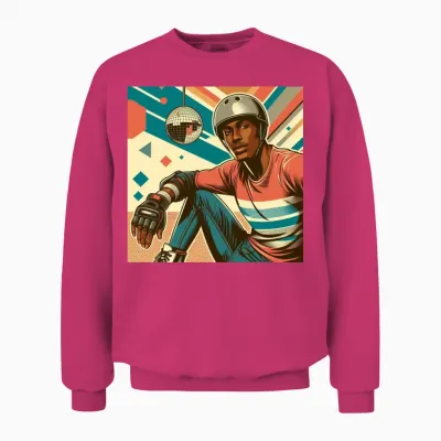 Retro Street Skater Unisex Sweatshirt - Heliconia