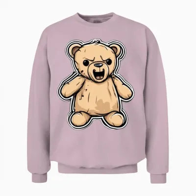 Teddy Evil Teddy Bear Unisex Sweatshirt - Light Pink