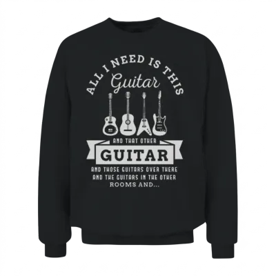 Guitar Design for a Guitar Player Unisex Sweatshirt - Black