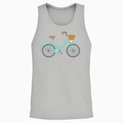 Bicycle Retro Unisex Tank Top - Ash