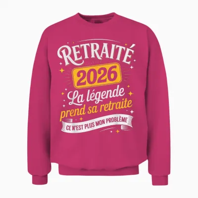 Retired 2026 Man Humor the Legend Retires 2026 Unisex Sweatshirt - Heliconia