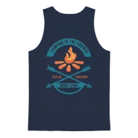 Camping Is the Answer Unisex Tank Top - Navy – 1