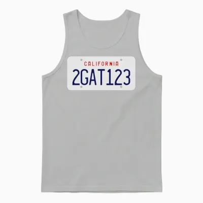 2gat123 License Plate Unisex Tank Top - Ash