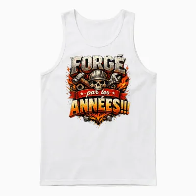 Cadeau Anniversaire Homme Original Forgé Par Les Années Unisex Tank Top - White