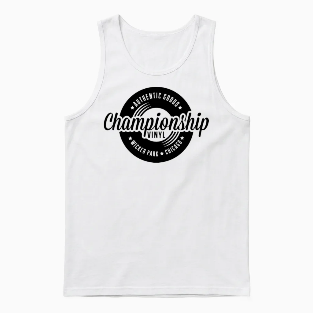 Championship Vinyl & Dj Unisex Tank Top in White