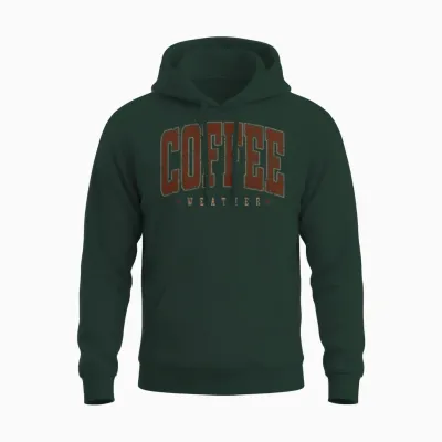 Retro Coffee Weather Unisex Hoodie - Forest