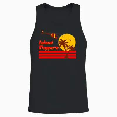 Island Hoppers 80's Tv Unisex Tank Top - Black