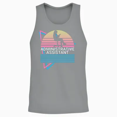 Administrative Assistant Retro Unisex Tank Top - Sport Grey