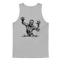 Zombie Undead Horror Halloween Unisex Tank Top - Ash – 1