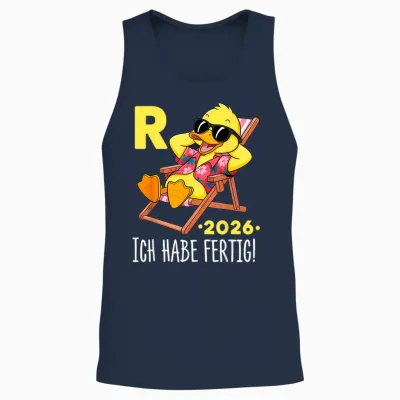 Rente 2026 Legendary Pension Duck I Have Ready Retired Unisex Tank Top - Navy