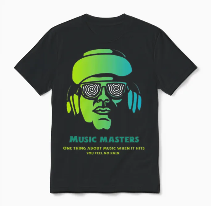 Music Masters - Festival Lovers Unisex T-Shirt - Black