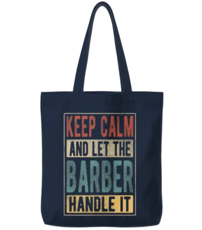 Barber Retro Gift Tote Bags - Navy