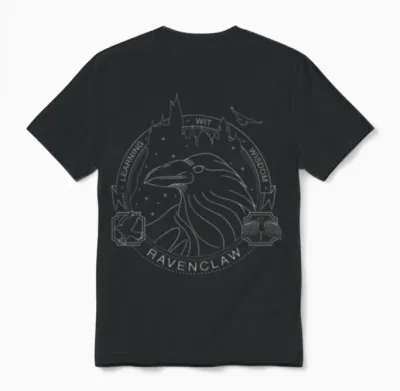 Harry Potter Ravenclaw Coat of Arms Unisex T-Shirt - Black