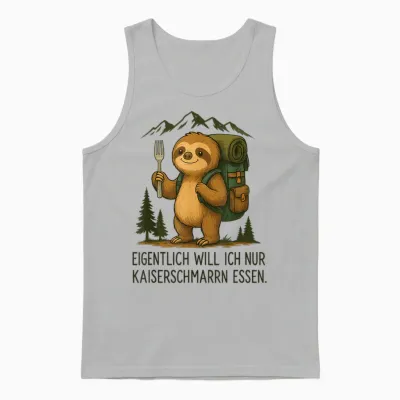 Süßes Faultier Kaiserschmarrn Lustiges Bergsteiger Wander Unisex Tank Top - Ash
