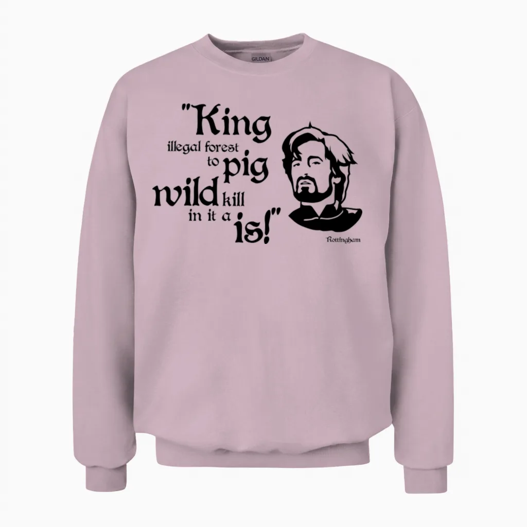 Sheriff of Rottingham β Robin Hood Men in Tights Unisex Sweatshirt in Light Pink