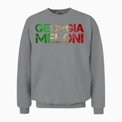 Georgia Meloni Italienische Heldenflagge Unisex Sweatshirt - Sport Grey