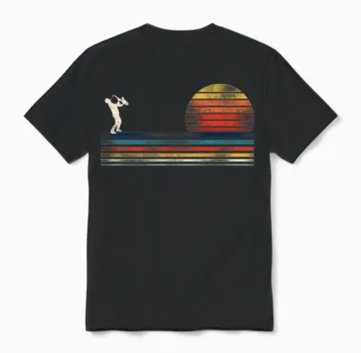 Saxophone Retro Vintage Unisex T-Shirt - Black