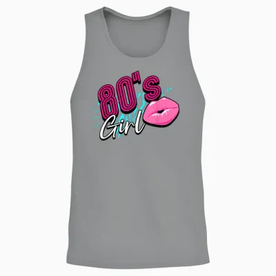 80er Jahre 80s Girl Unisex Tank Top - Sport Grey