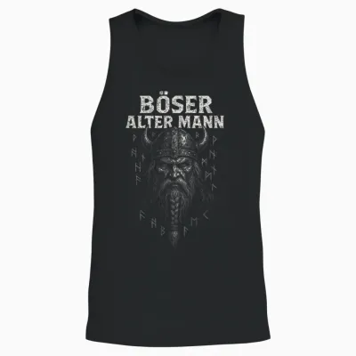 Böser Alter Mann - Biker Alter Mann Totenkopf Unisex Tank Top - Black