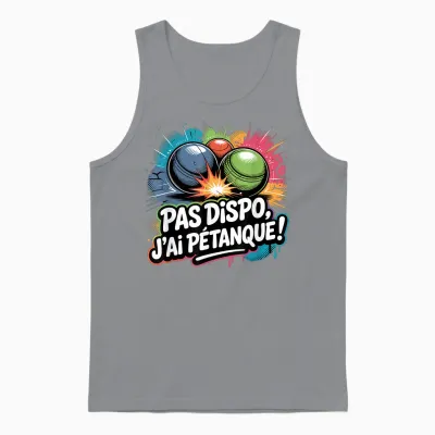 J’peux Pas J’ai Pétanque Humour Pétanque Boules Jeu Unisex Tank Top - Sport Grey