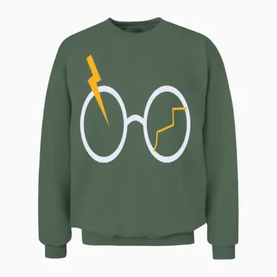 Embroidery Funny Unisex Sweatshirt - Military Green
