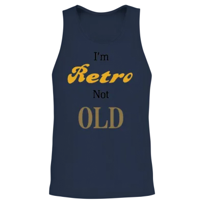 I M Retro Not Old Unisex Tank Top - Navy