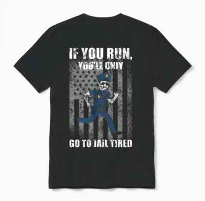 Funny Police Officer Law Enforcement Go to Jail Unisex T-Shirt - Black