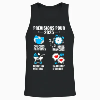 Man Soon Dad 2025 Announcement Humor, Gift Future Dad 2025 T-Shirt, Black, S Unisex Tank Top - Black