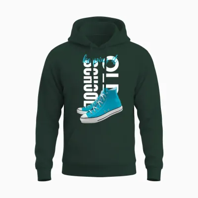 Keeping It Old School, Retro Sneakers Unisex Hoodie - Forest