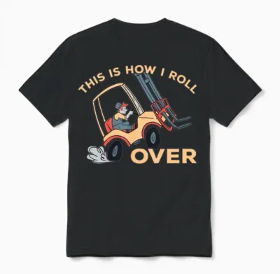Warehouse Worker Forklift Operator Unisex T-Shirt - Black