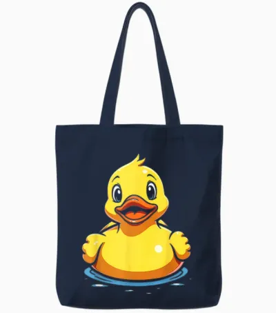 Duck Costume Duck Costume Yellow Duck Cute T-Shirt, Black, S Tote Bags - Navy