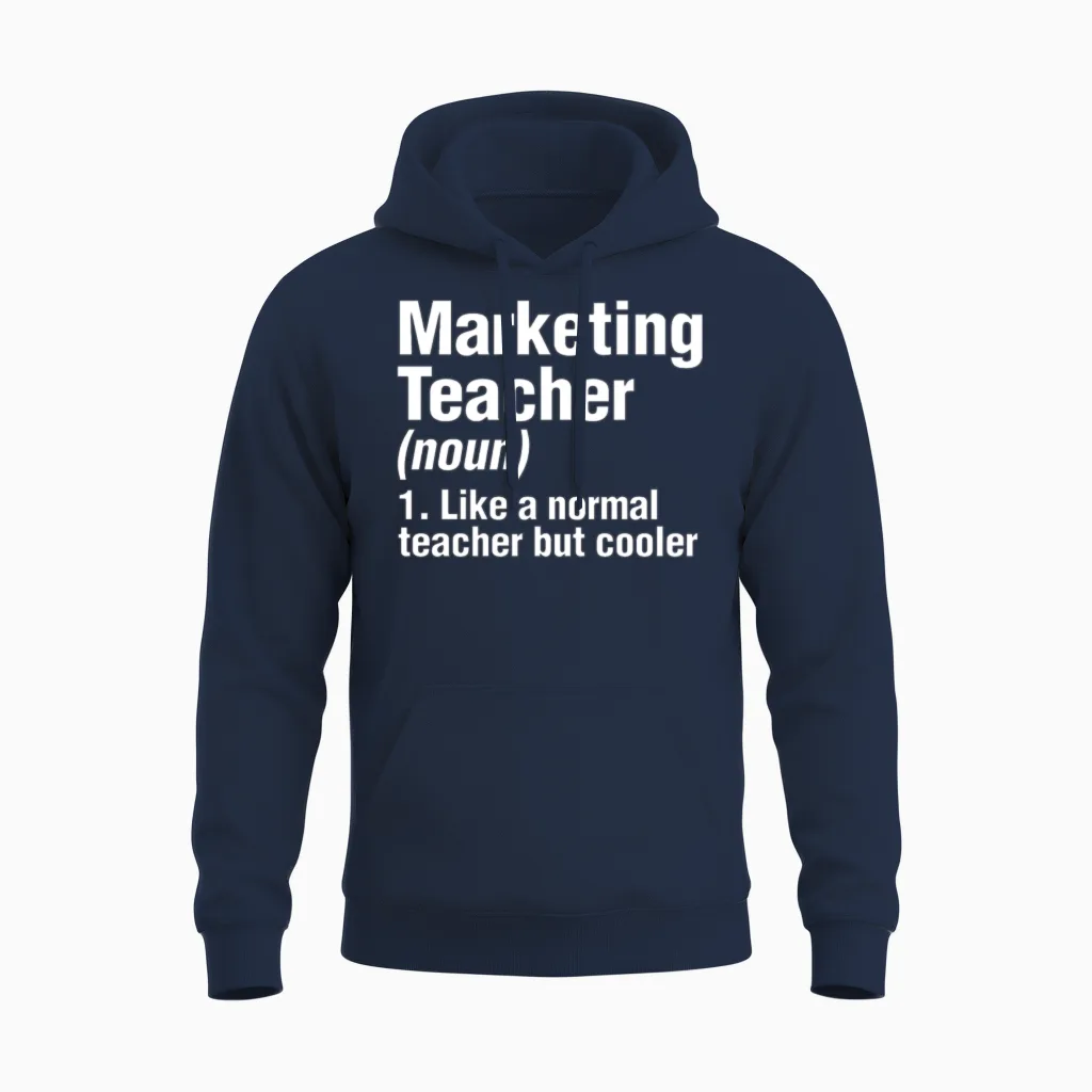 Marketing Teacher Definition College Business Prof Unisex Hoodie in Navy