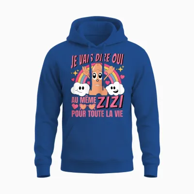 Evjf Same Zizi T-Shirt for the Whole Life Bride to Be T-Shirt, Black, S Unisex Hoodie - Royal