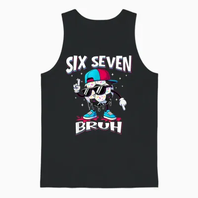 Fußball 67 Meme Six Seven Fußball 67 Jungen Mädchen Unisex Tank Top - Black