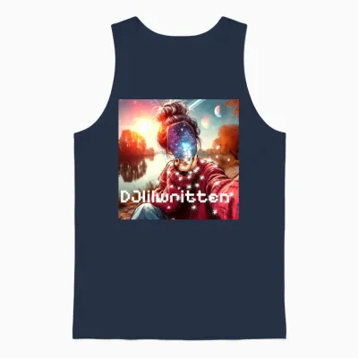 Dj Lil Written Unisex Tank Top - Navy