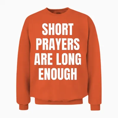 - Christian Quotes Unisex Sweatshirt - Orange