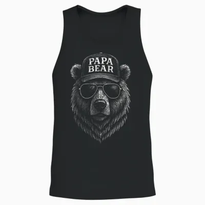 Papa Geschenk Geburtstag Shirt Papa Spruch Lustig Papa Unisex Tank Top - Black