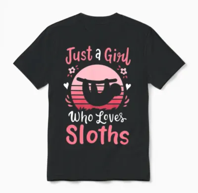 Sloths Sloth Lover Retro Unisex T-Shirt - Black