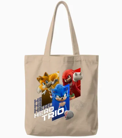 Sonic the Hedgehog 3 - "hero Trio Tote Bags - Natural
