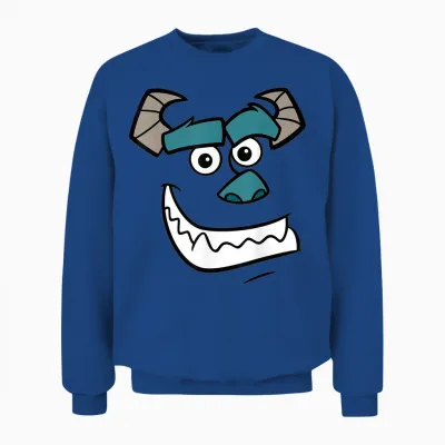 Disney Pixar Monsters Inc Sulley Face Costume Unisex Sweatshirt - Royal