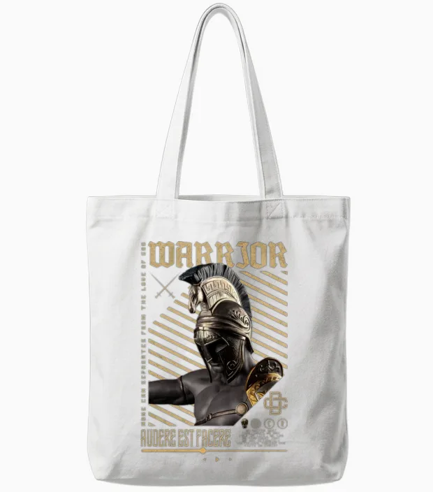 Warrior Modern Streetwear Awareness Gift Tote Bags in White