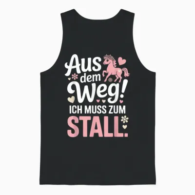 Reiten Aus Dem Weg Ich Muss Zum Stall Pferdemädchen Pferde Unisex Tank Top - Black