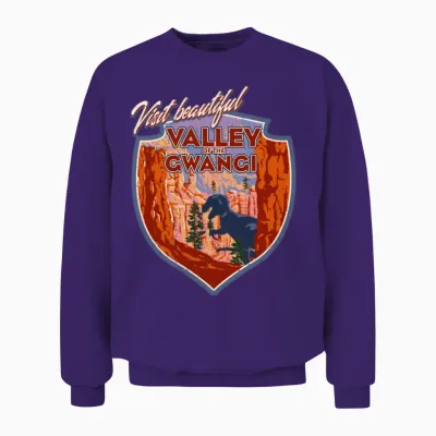 Visit Beautiful Valley of the Gwangi Unisex Sweatshirt - Purple