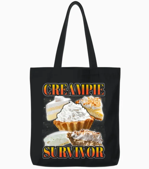 Funny Creampie Inappropriate Embarrassing Roulette Tote Bags in Black
