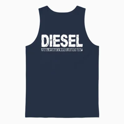 Diesel Your Hybrid's Worst Enemy - T-Shirt Humoristique Pour Camion T-Shirt Haut De Gamme Unisex Tank Top - Navy