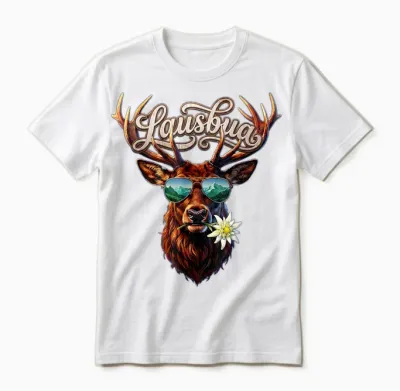 Lausbua T-Shirt Kinder Trachtenshirt Herren Jungen Trachten Unisex T-Shirt - White